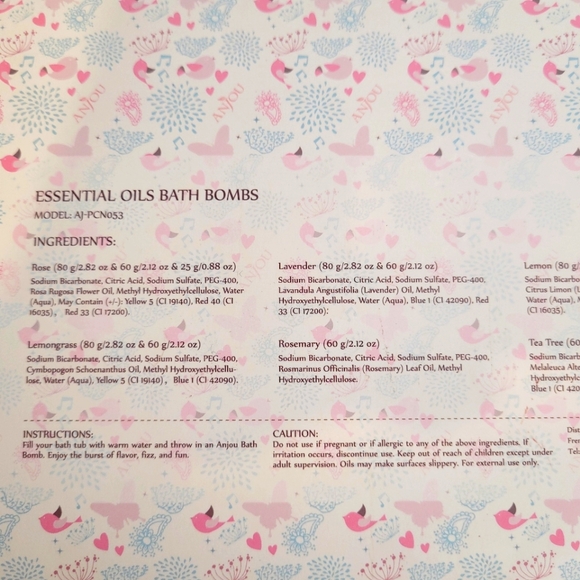 20 pcs Anjou Natural Bath Bombs SPA Essential Oils Relaxing Birthday Mother Gift - Picture 2 of 7